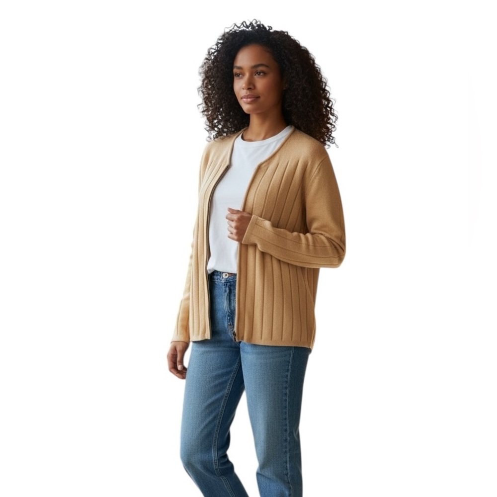 Wool Preview Collection full zip cardigan